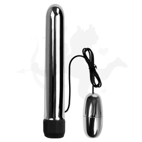 Vibrador rigido con bala vibradora externa