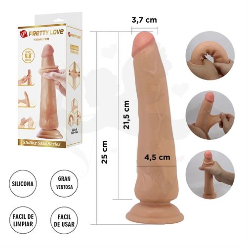 Dildo Realista con Sopapa: Piel deslizable y Diseño Vertebrado